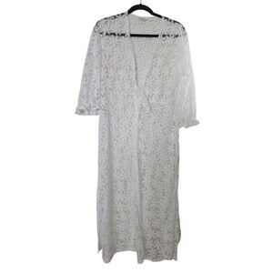 Ember Women's Beach Cover Size XL  See Through Lace Robe